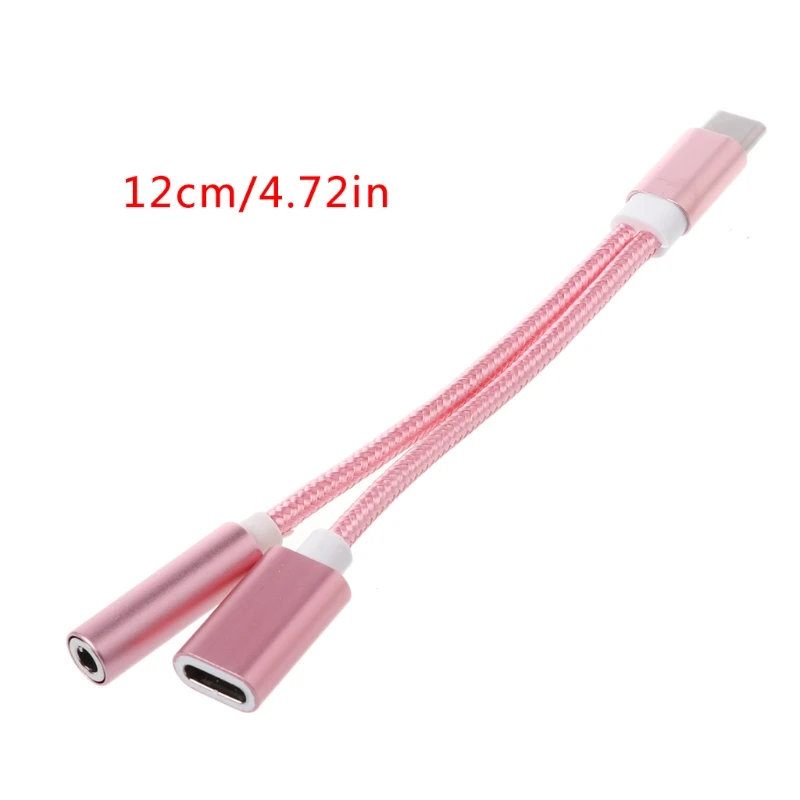 USB 3,1 type C папа-Тип C+ 3,5 мм разъем для наушников женский разветвитель Кабель-адаптер