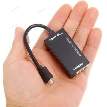 

USB to HDMI MHL Micro USB Male to HDMI Female Vedio Cable Connection Adapter Connector for Samsung HTC XiaoMi DQ-Drop