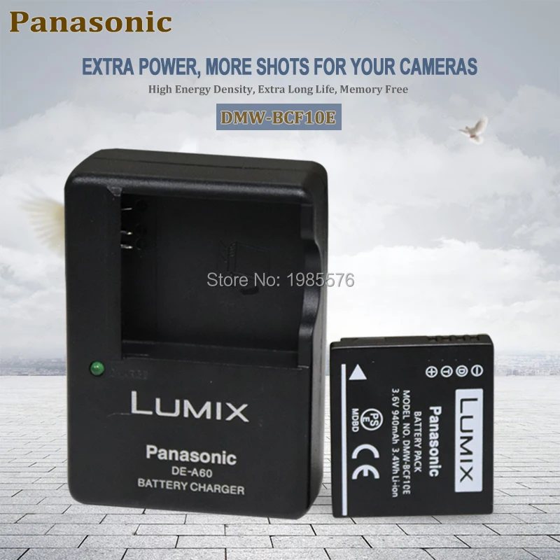 1 шт. Panasonic 3,6 В 940 мАч DMW-BCF10E литий-ионная аккумуляторная батарея для камеры Lumix DMW BCF10 DMW-BCF10GK с DE-A60 зарядным устройством