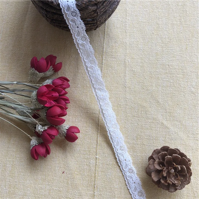 S1263 1.5cm high quality beautiful white lace ribbon tape trim diy embroidered for sewing decoration african fabric | Дом и сад