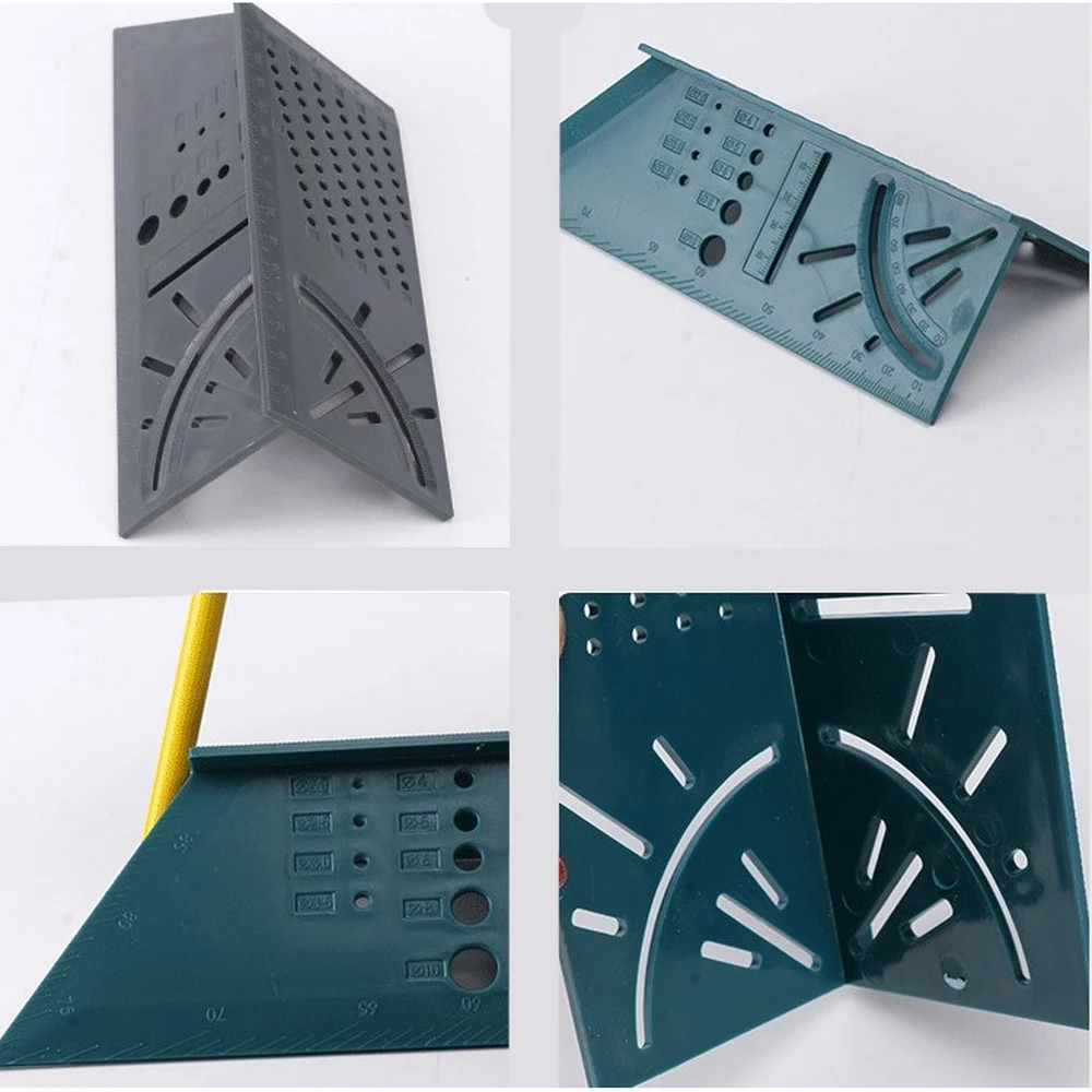 

Woodworking Three-Dimensional Positioning Ruler Multifunctional Carpenters Square Hole Positioning Measuring Ruler Gauge Tool