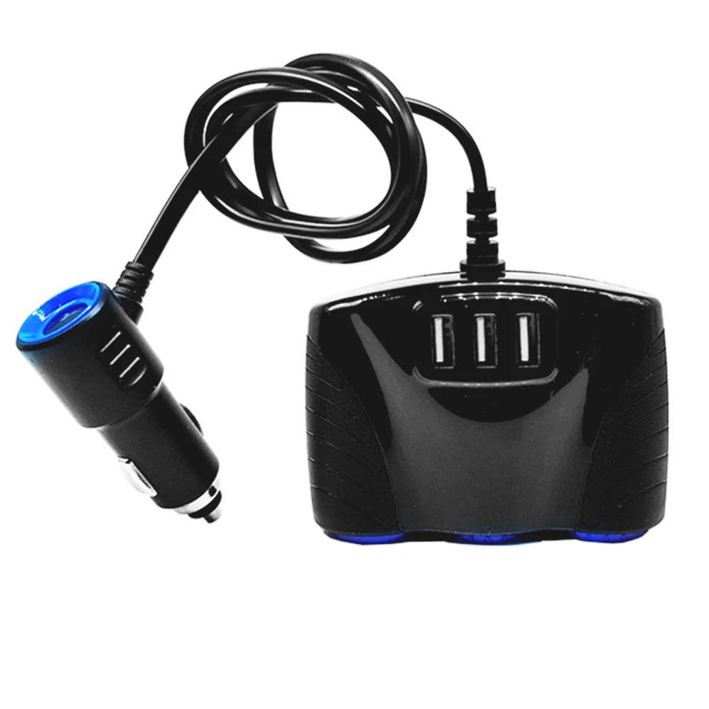 3 способа прикуривателя Разветвитель 5 В 3 USB зарядное устройство адаптер питания автомобиля OE88
