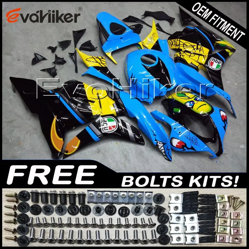 G Капот мотоцикла на заказ для CBR600RR 2009-2012 F5 09 12 ABS обтекатель мотоциклетные панели литьевая форма оранжевый серебро+ подарки - Цвет: G