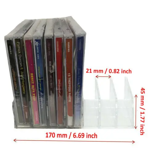 CD 보관 홀더 랙 디스플레이, 프리미엄 정리함 투명 아크릴 CD-DVD 스탠드