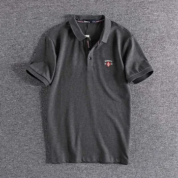 

2020 Simple contrast embroidery letter Summer Youth polo shirt with casual men's Polo Shirts Short Sleeve tops on sale