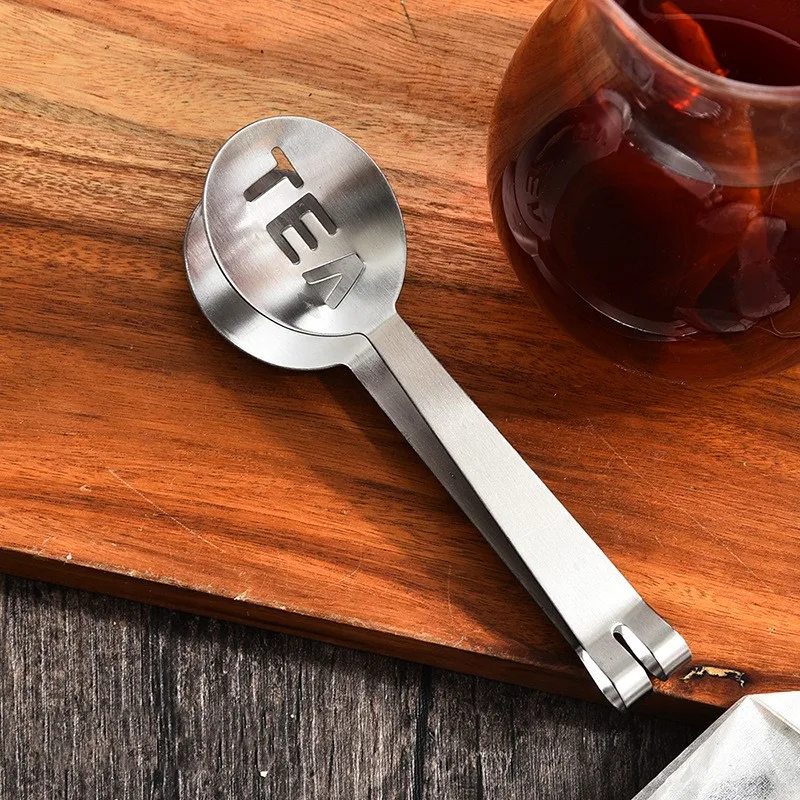 1pc Tea Bag Clip Stainless Steel Thickened Lemon Tweezer Ice Sugar Barbecue Clip Home Kitchen Gadget Teaware Accessories