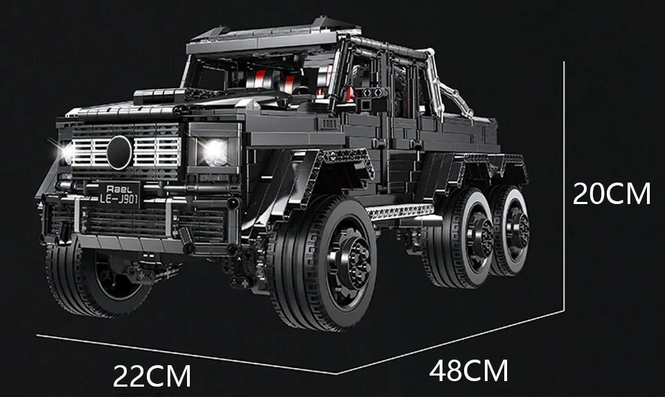 Блокировка техника 6X6 Land Cruiser SUV создатель города MOC автомобиль 3300 шт. модель строительные блоки игрушки для детей подарки на день рождения Блокировка