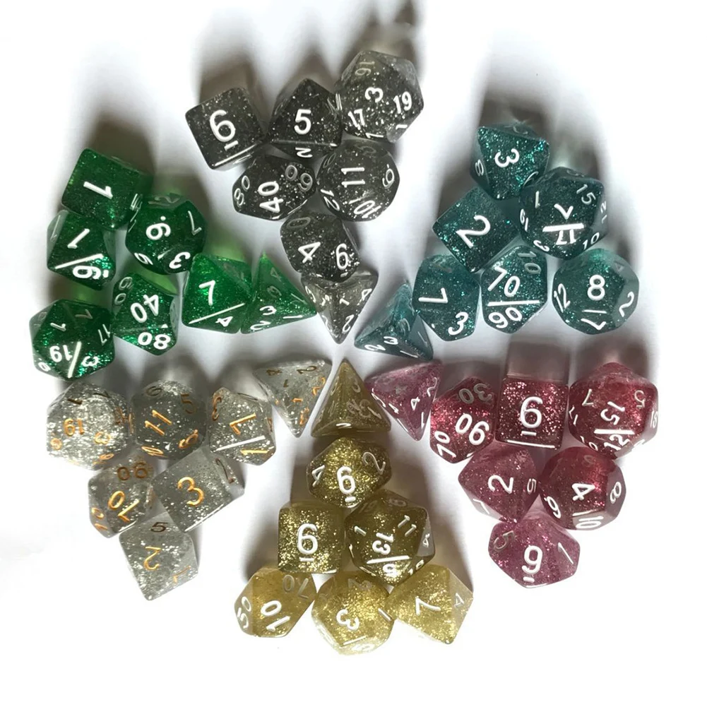 42 шт./компл. D4-D20 многогранные кости подземелья Драконы игры игрушки вечерние реквизит с сумкой