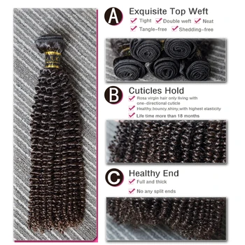 

Melodie OneCut Hair Kinky Curly 30 32inch H Brazilian Raw Virgin Unprocessed Hair Natural Color 100% Human Hair Weaving Bundles