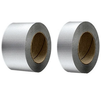 

Practical Boutique Newly Aluminum Foil Butyl Rubber Tape Self Adhesive Waterproof for Roof Pipe Marine Repair-5Cm x 10M