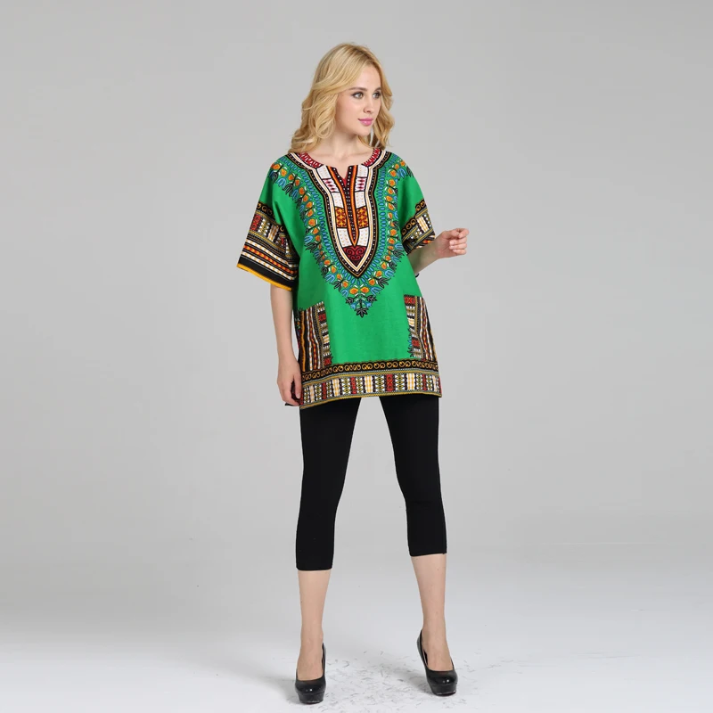 Африканская одежда унисекс из 100% хлопка с традиционным принтом Дашики для мужчин