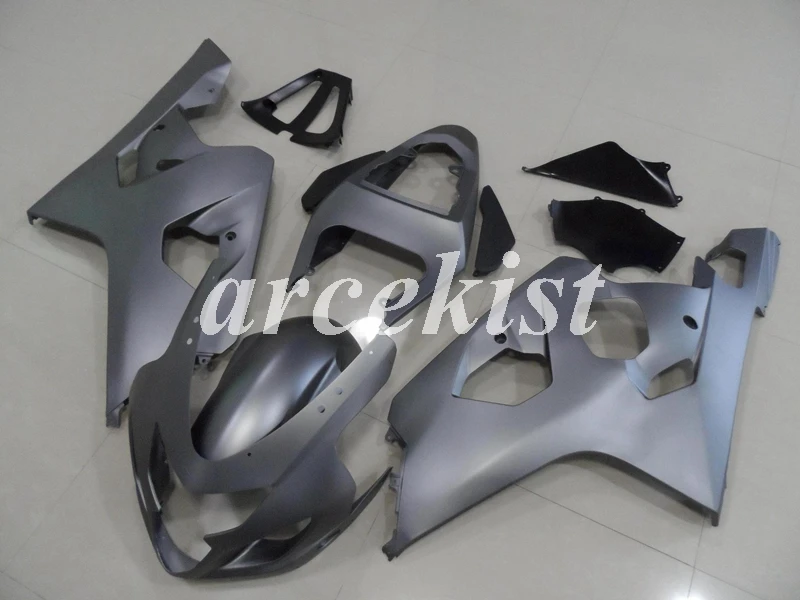 

New ABS Motorcycle Injection Full Fairings Kit Fit for Suzuki GSX-R600 GSX-R750 K4 2004 2005 04 05 Bodywork set All Gray Matte