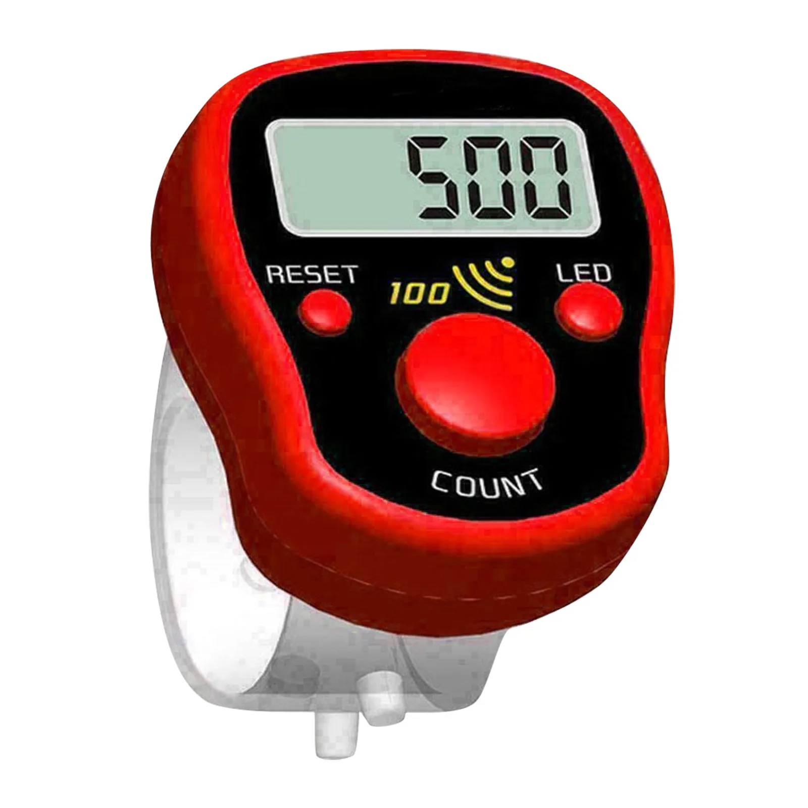 Hand Tally Counter Electronic Counter Stitch Marker Row Hand Tally Finger Counter LCD Electric Digital Display with Light for Sewing Knitting