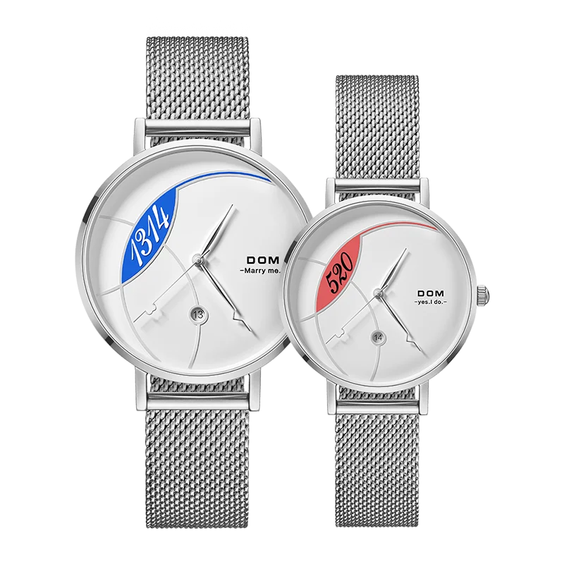 DOM Watch Women Top Brand Luxury Quartz watch Casual quartz-watch
leather Mesh strap ultra thin clock Relog G-1305/1304
