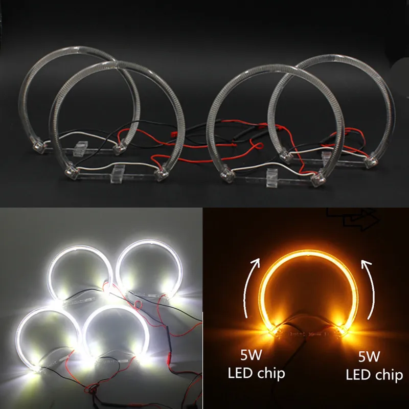 Светодиодсветодиодный ангельские глазки fsilx 4*131 мм Canbus CREEs LED SMD для BMW E36 E38 E49 E46