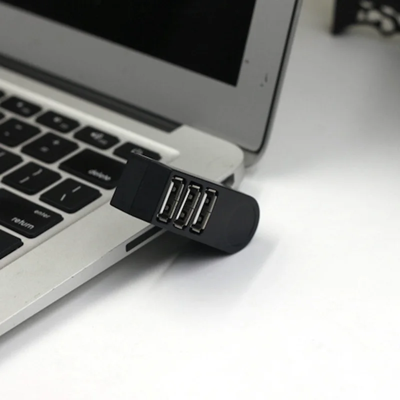 Высокое качество для ноутбука концентратор компьютера USB вращающийся сплиттер мини-адаптер 3 порта