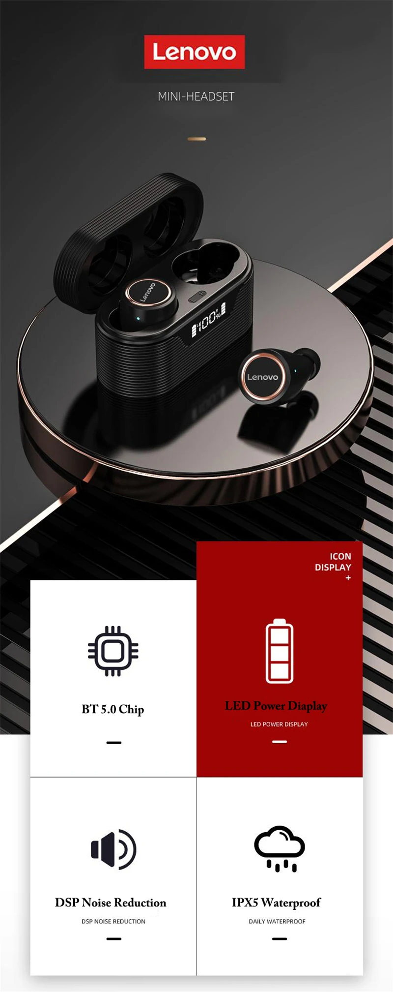 Lenovo LP12 Wireless Earphones 