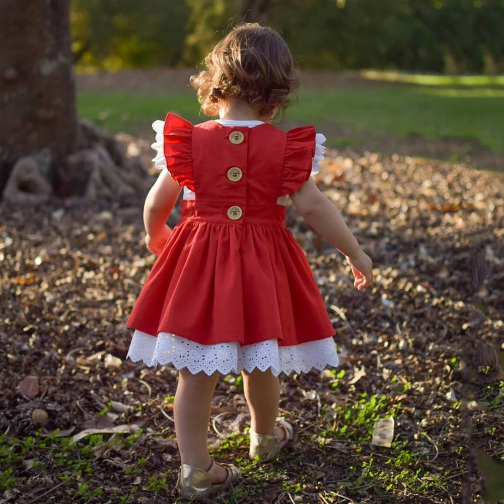 Рождественское платье-комбинезон для маленьких девочек, одежда для рождественских праздников