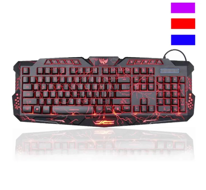 

3 Color Gaming Backlight Keyboard LED USB Wired Colorful Breathing Waterproof for Desktop laptop Office keyboard For Laptop PC