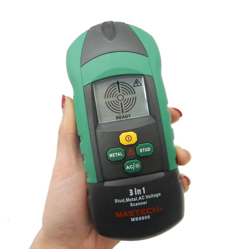 Mastech ms6906 драгоценный металлодетектор настенный детектор кабельный детектор металлический искатель настенный сканер проволочный детектор шпилька 3-в-1 детектор
