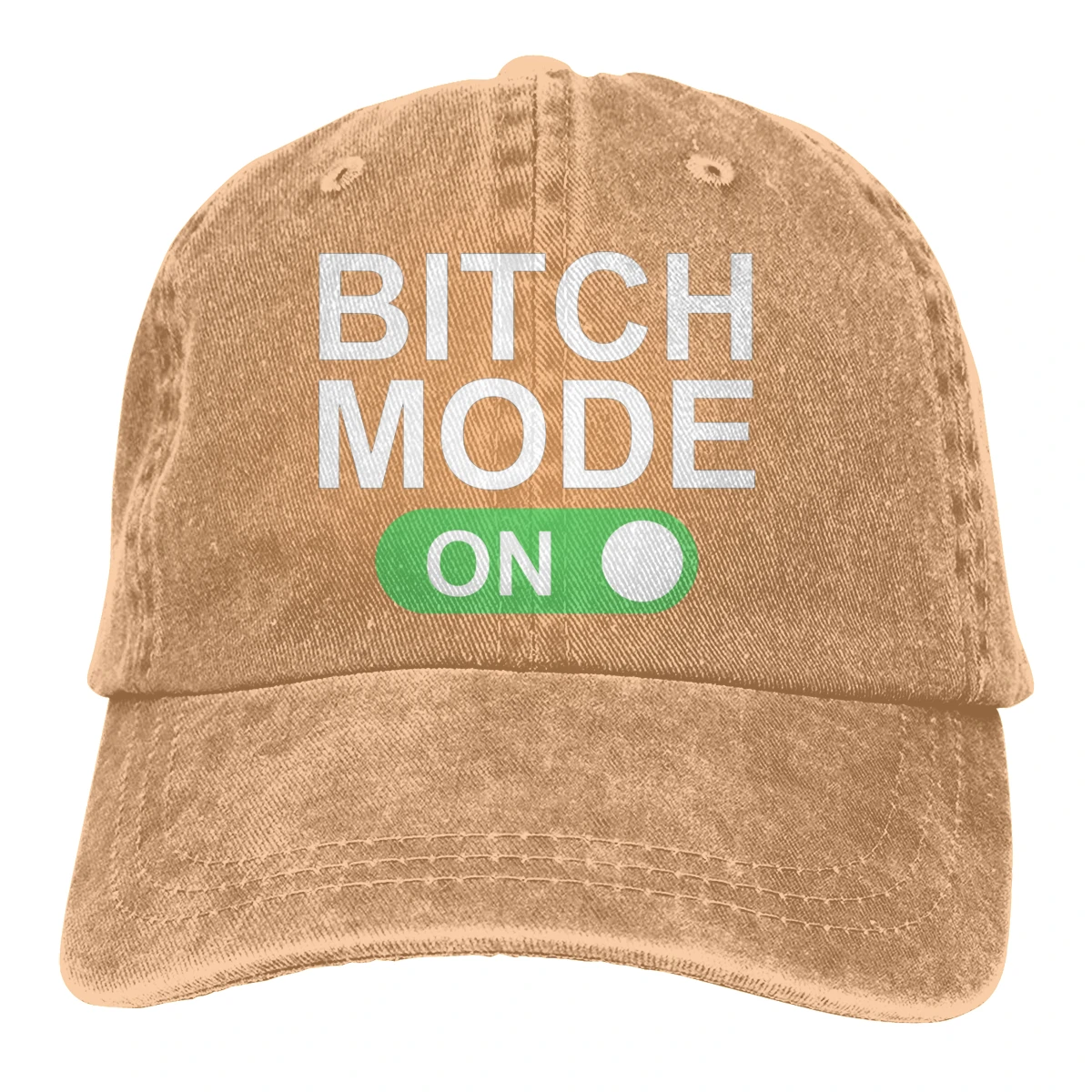 Bitch Mode ON Casquette Deep Heather Мужская и женская джинсовая бейсболка с завязками Регулируемая Кепка для папы и гольфа - Цвет: Хаки