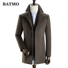 BATMO new arrival winter high quality wool thicked trench coat men,men's wool thicked jackets,k627