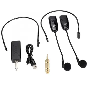 

1 to 2 Professional Head-Wear Mic UHF Wireless Microphone for Voice Amplifier Computer Studio Microphone