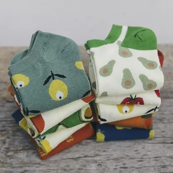 

Hosiery Cute Fruit Patterned Short Cartoon Socks Women Art Print Cotton Thin Summer Socks Kawaii Summer Funny Ankle Socks Low