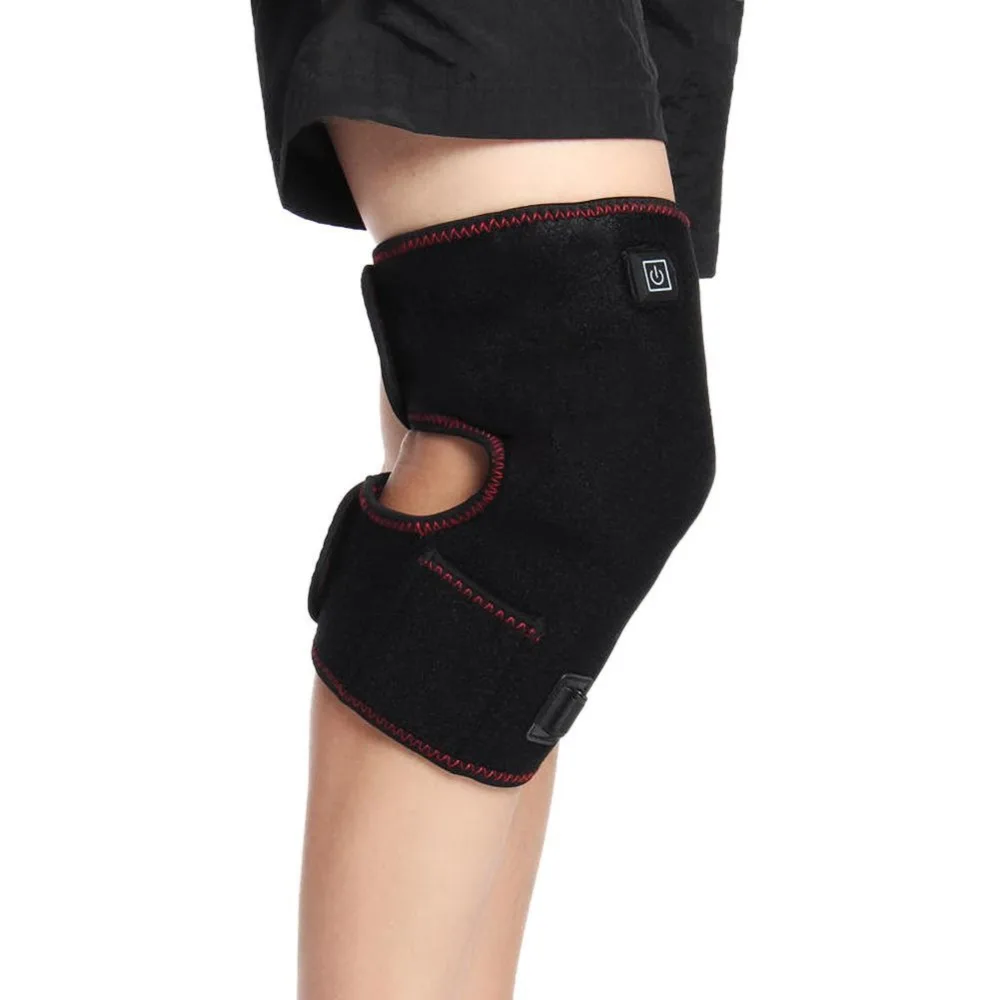 USB Charge Massage Electric Moxibustion Hot Compress Physiotherapy Warm Temperature Adjustable Knee Pads Sleeves Sports Outdoor