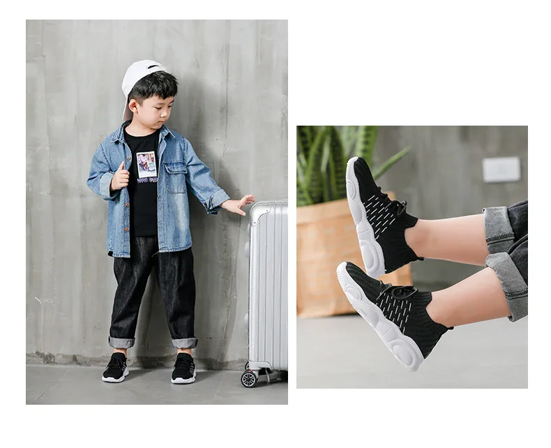 Children Casual Sneakers Spring Autumn Air Mesh Lace-up Sport Shoes Kids Sneakers Breathable Boys Girls Shoes