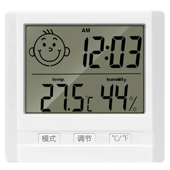 

Smiley Thermometer Large Screen Digital LCD Display Indoor Household Weather Station Home Baby Room Temperature Memory Meters