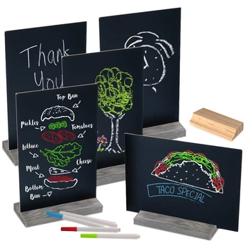 

Mini Chalk Board Double Sided Chalkboard Sign with Stand Tabletop Chalkboards for Wedding Decorations Signs and Other
