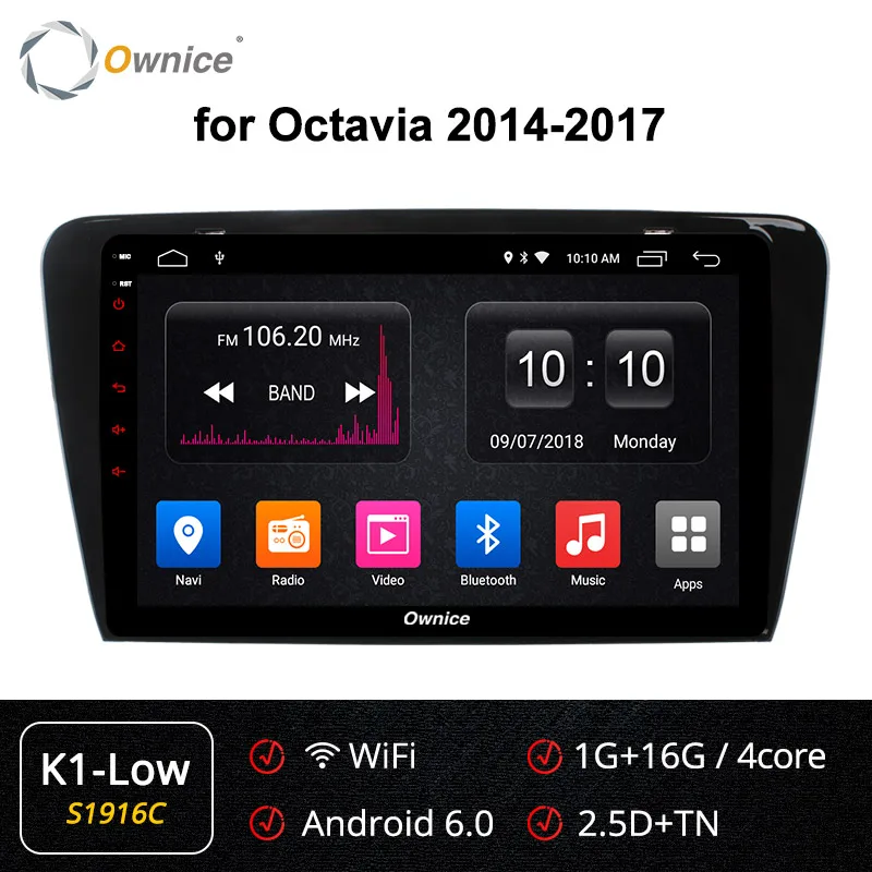 Ownice K3 K5 K6 Android 9,0 Восьмиядерный автомобильный Радио dvd-плеер gps для Volkswagen VW Octavia 4G LTE 360 Panorama DSP - Цвет: S1916 K1-Low