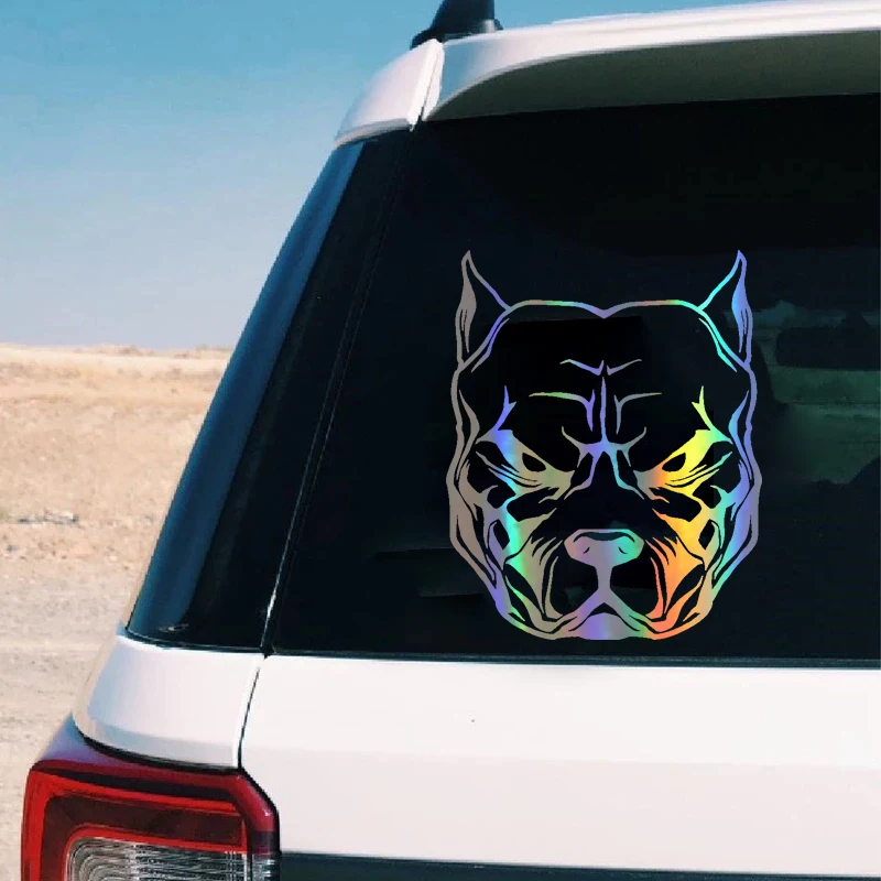 Автомобильные наклейки 3D 15*19 см с рисунком собаки питбуль s и переводные забавные