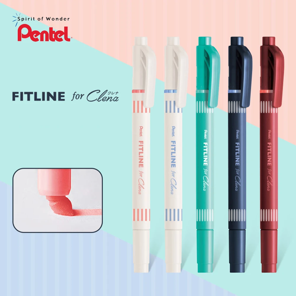 Japan Pentel Limited Slw11L Evidenziatore A Doppia Testa Di Colore Retrò Fitline Forclena Pennarello Studente Conto A Mano Pittura