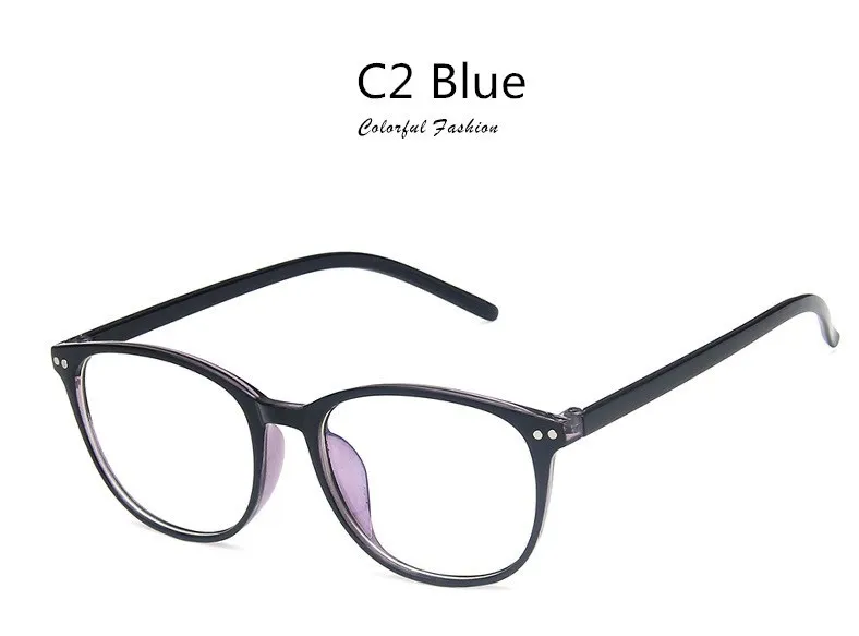 Оптические очки, оправа, Женский светильник, металлические очки по рецепту, мужские очки для близорукости, кошачьи глаза, очки Lentes Opticos Mujer - Цвет оправы: C2 Blue