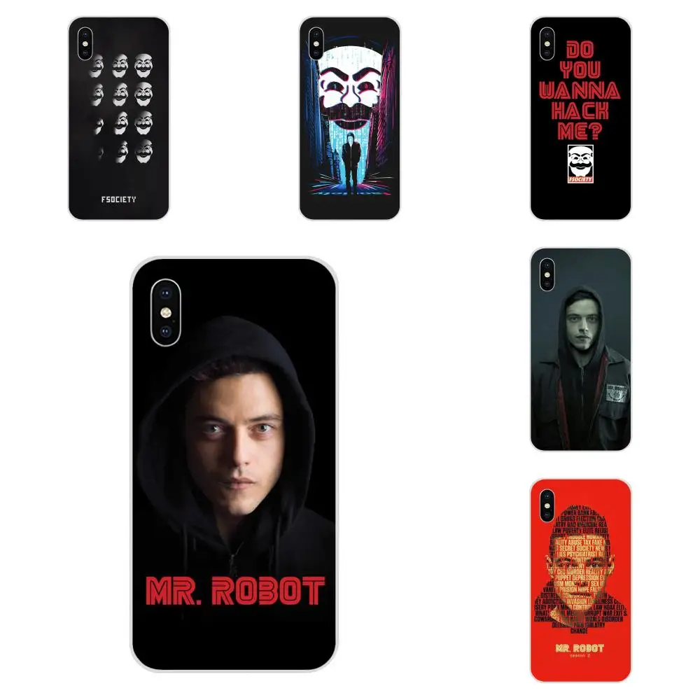 Мягкий прозрачный чехол Mr Robot для Xiaomi Redmi Mi 4 7A 9T K20 CC9 CC9e Note 7 9 Y3 SE Pro Prime Go