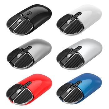 

New M203 Portable Slim 2.4GHz Bluetooth Mouse Dual Mode Wireless Rechargeable Mute 3 Gears 1600 DPI Adjustable Optical Mice