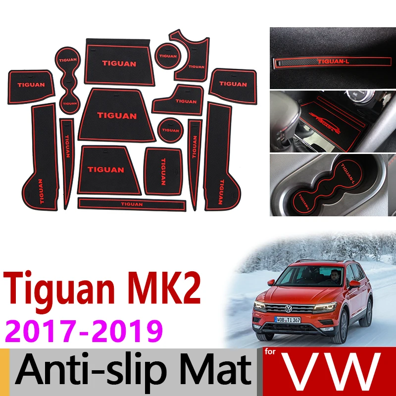 Грязный коврик для VW Tiguan 2 MK2 Volkswagen аксессуары для двери паз ворота слот подставка Противоскользящий коврик для автомобиля Interio