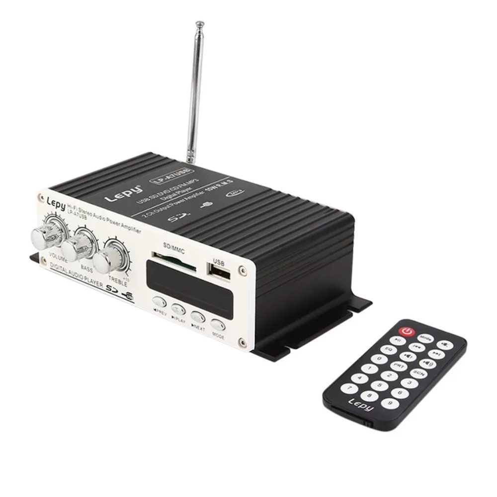 Автомобильный MP3 Hi-Fi стерео аудио усилитель домашний авто мотоцикл бас динамик Boostrer плеер с USB для порта DVD FM MMC 12 В