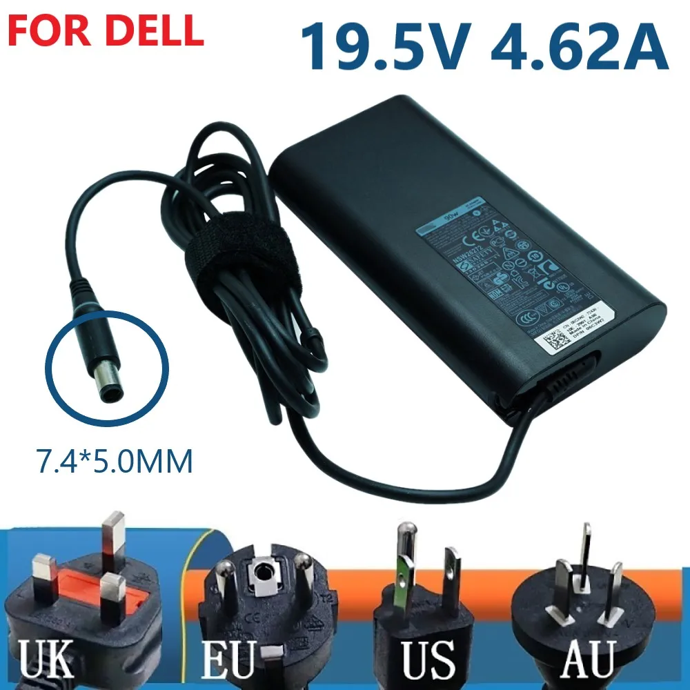 Зарядное устройство 19 5 в 7 4 А 90 Вт адаптер 0x3520 мм для ноутбука Dell Inspiron 15 (3521) () блок