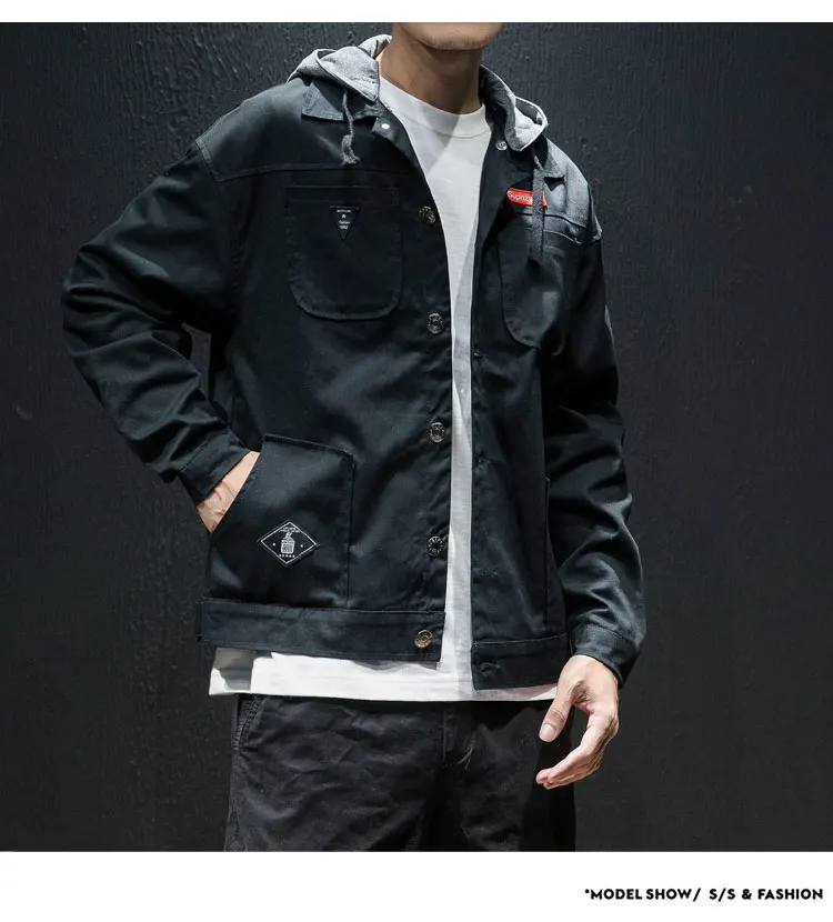 M-5XL мужские куртки и пальто уличная куртка-бомбер мужская ветровка одежда 2019 с капюшоном карго большой карман качественная куртка