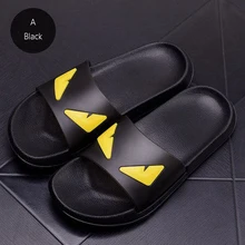 Мужские тапочки; женская Массажная обувь; Мужская обувь; Вьетнамки с рисунком глаз; мужские сандалии с двумя разными подошвами; Летняя мужская обувь для пар