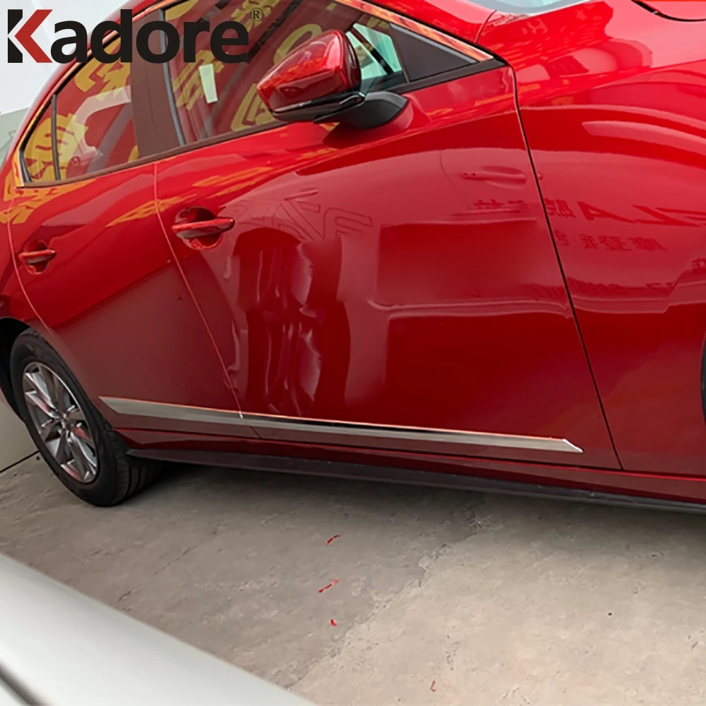Для Mazda 3 M3 Axela 2019 2020 седан хромированный корпус боковой двери молдинг линия крышка