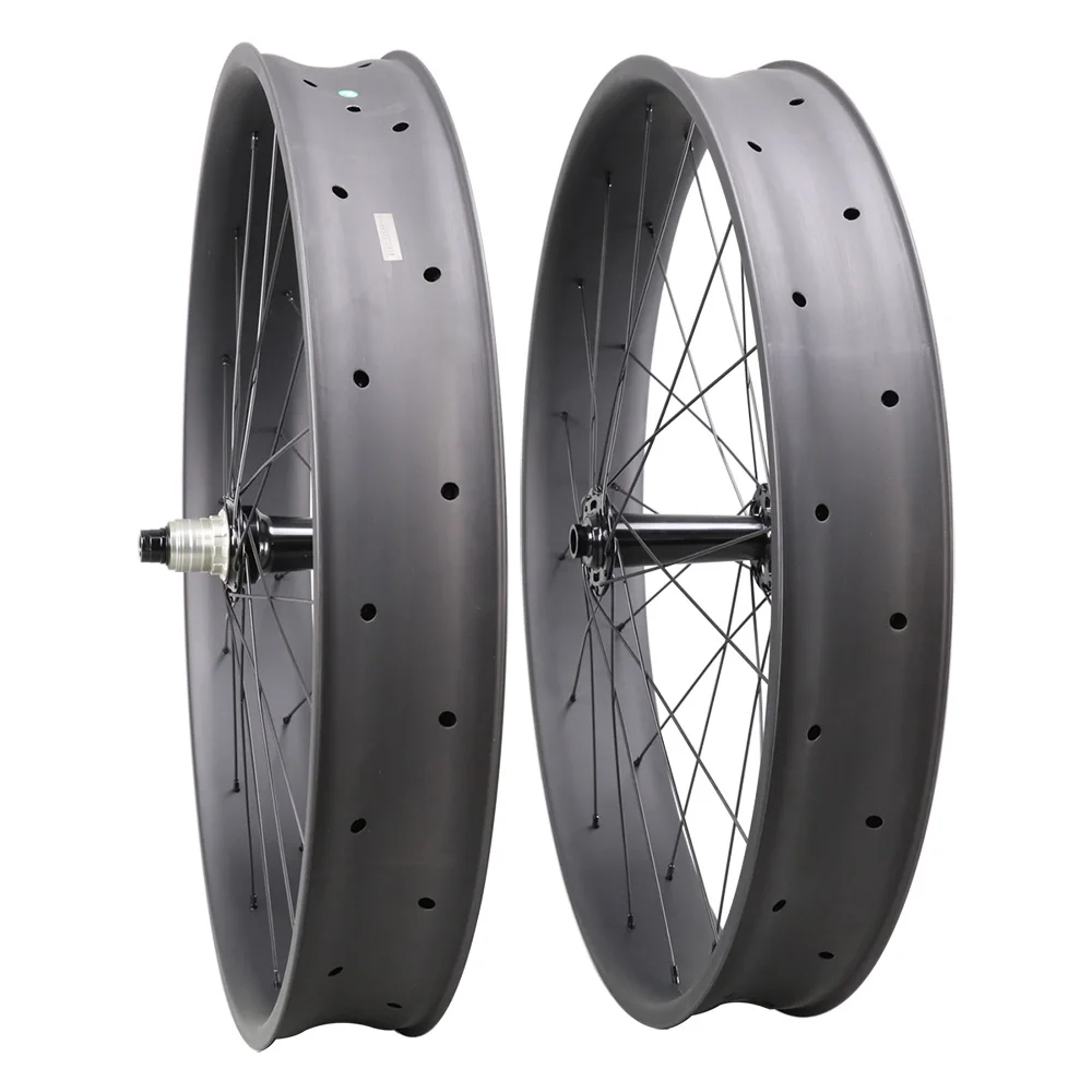 ICANBIKES горячая Распродажа carbon fat bike wheels 26er Clincher Carbon Wheelset 90 мм бескамерный 32/32H костюм