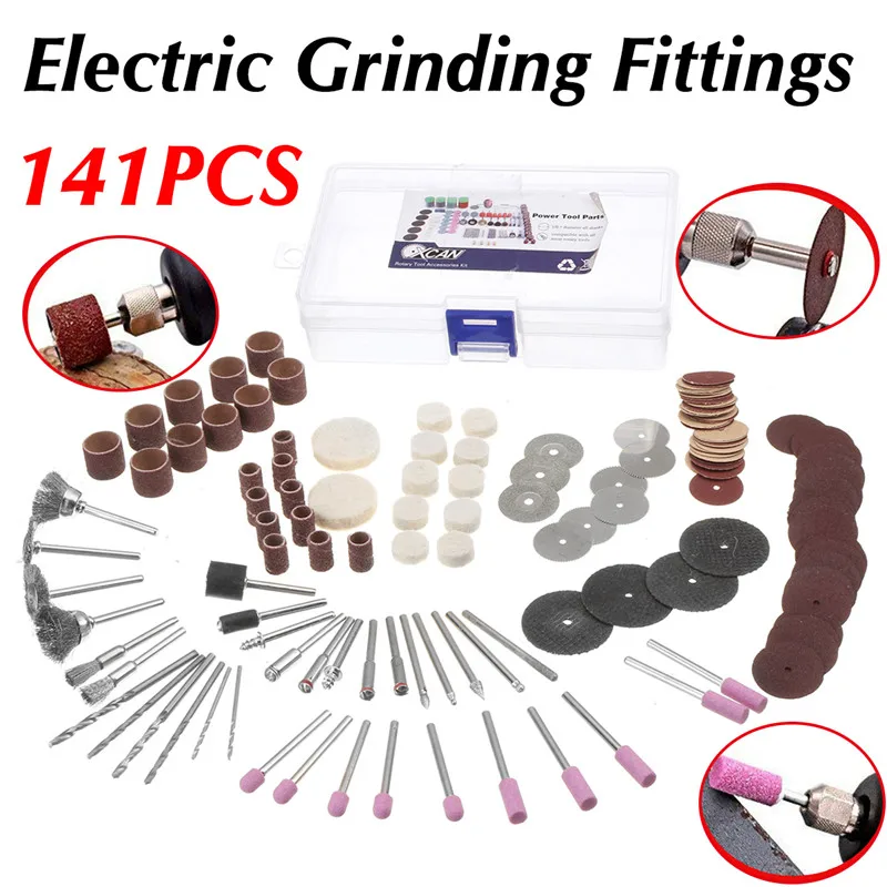 

Electric Grinder Rotary Tool Accessory Bit 141pcs/Set For carving Grinding Sanding Polishing Disc Wheel Tip Cutter Drill Disc