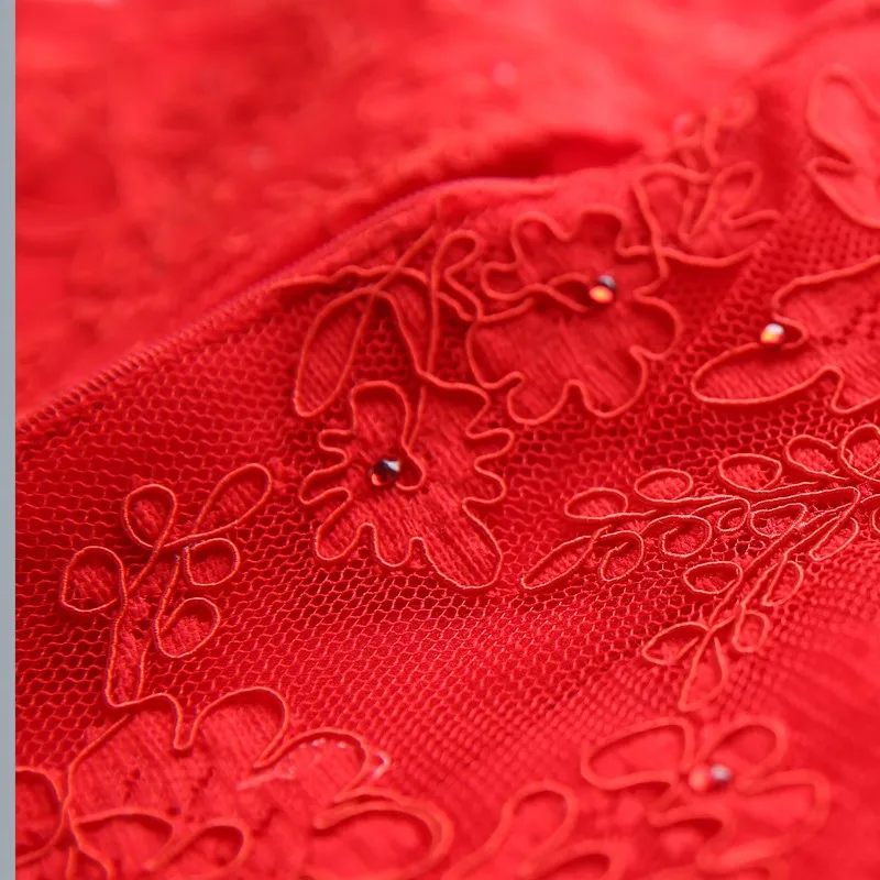 Vestido longo Половина рукава пояса горячий сексуальный длинный Тюль Красный Кружева Вечерние платья на выпускной robe de soiree Мать невесты платья