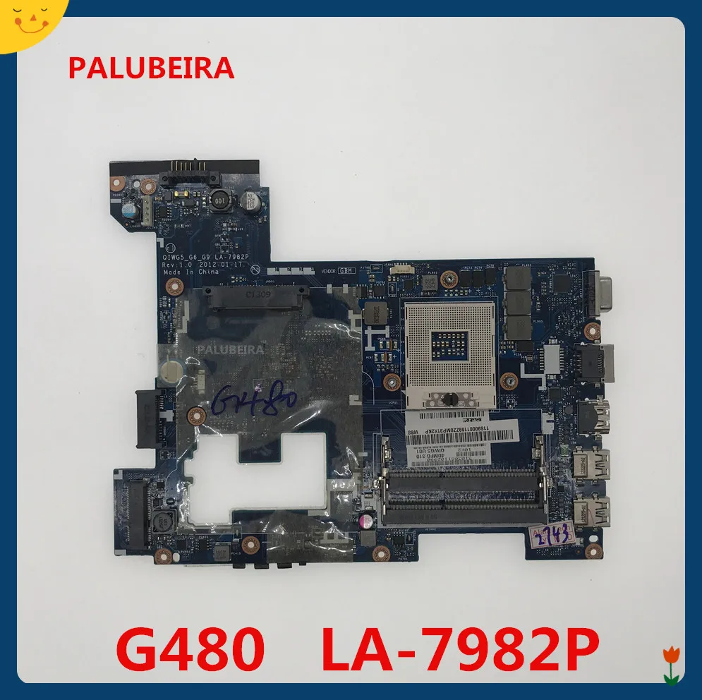 Материнская плата для ноутбука lenovo G480 QIWG5_G6_G9 LA-7982P основная плата HM77 DDR3
