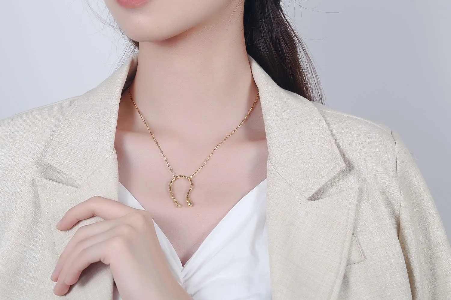 Timeless Wonder 925 пробы, серебряные цепочки Geo Wishbone, колье, женское ювелирное изделие в стиле бохо, панк, готика, трендовые Ins Kpop, новинка 2336