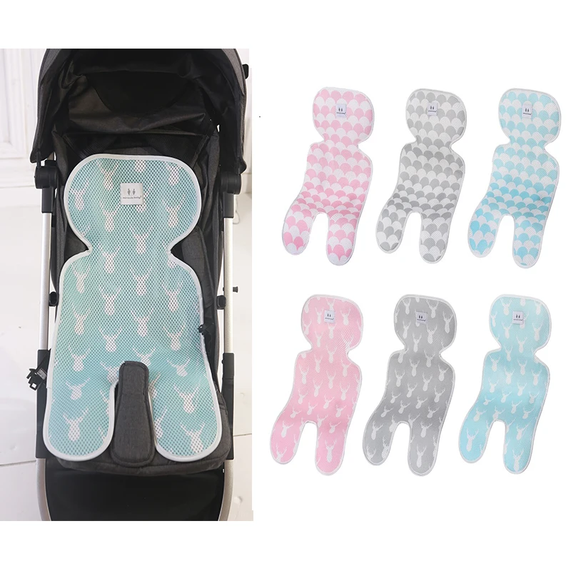 

3D Mesh Newborn Baby Stroller Seat Pad Neck Protection Pram Car Cushion Summer Pushchair Liner High Chair Mat Bedding Mattress